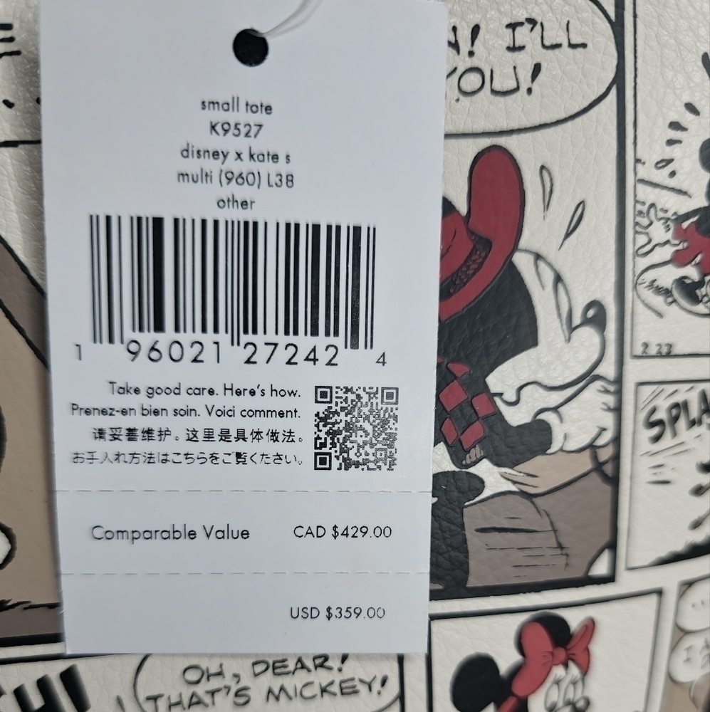 NWT Disney X Kate Spade New York Small Tote - Picture 8 of 13